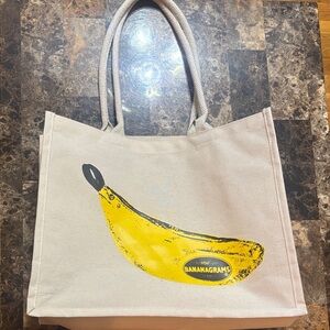 Bananagrams Print Canvas Tote Bag
